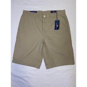 Vineyard Vines Men's 36 Classic Fit 11" Club Shorts Solid Khaki Golf Casual Prep